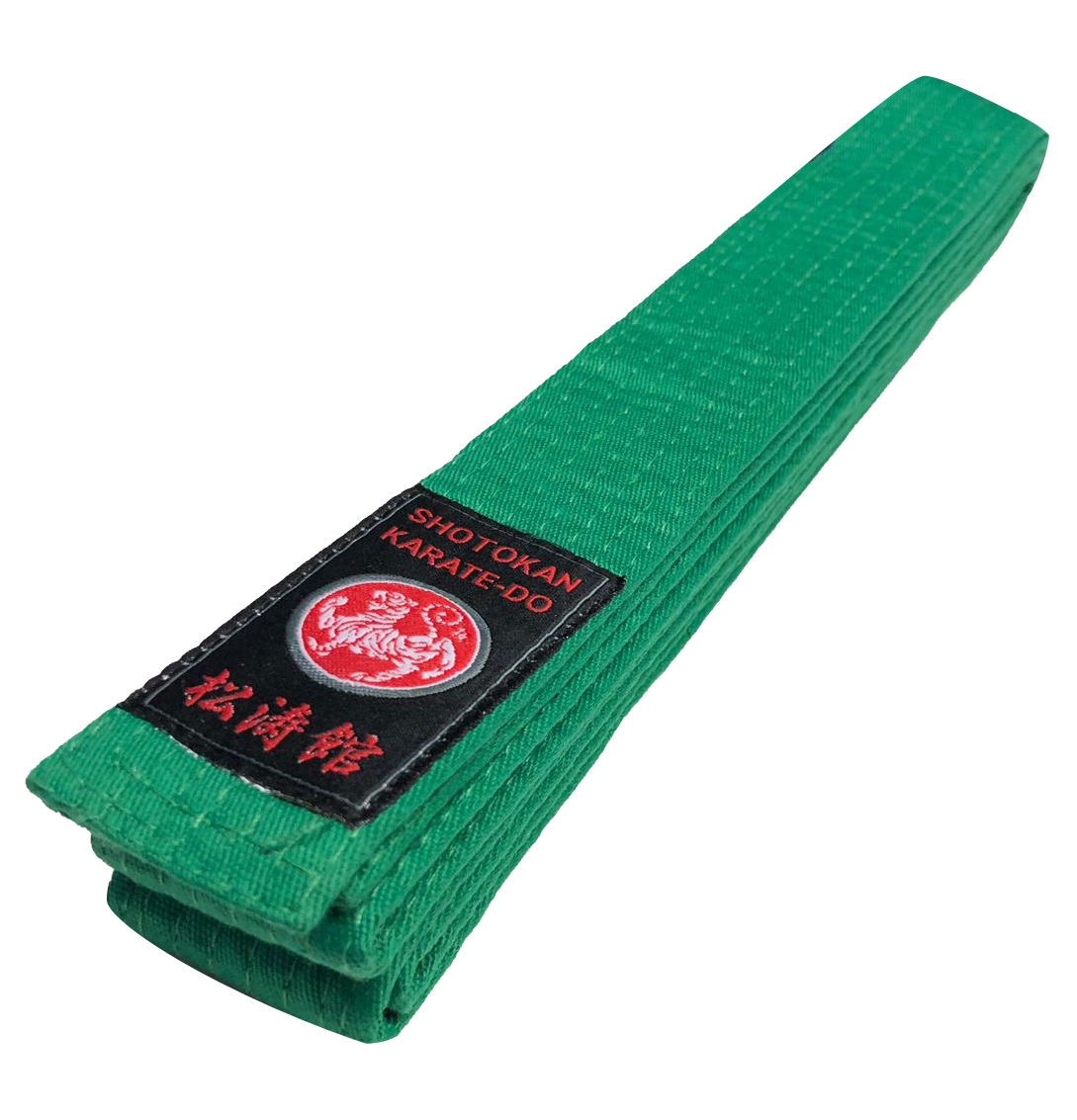 Shotokan Karategürtel Silver Edition 100 % Cotton grün 400