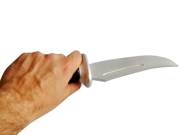 Gummidolch 28cm, Gummimesser groß