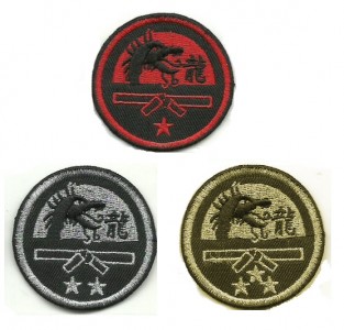 Budodrake Abzeichen rund rot, silber oder gold