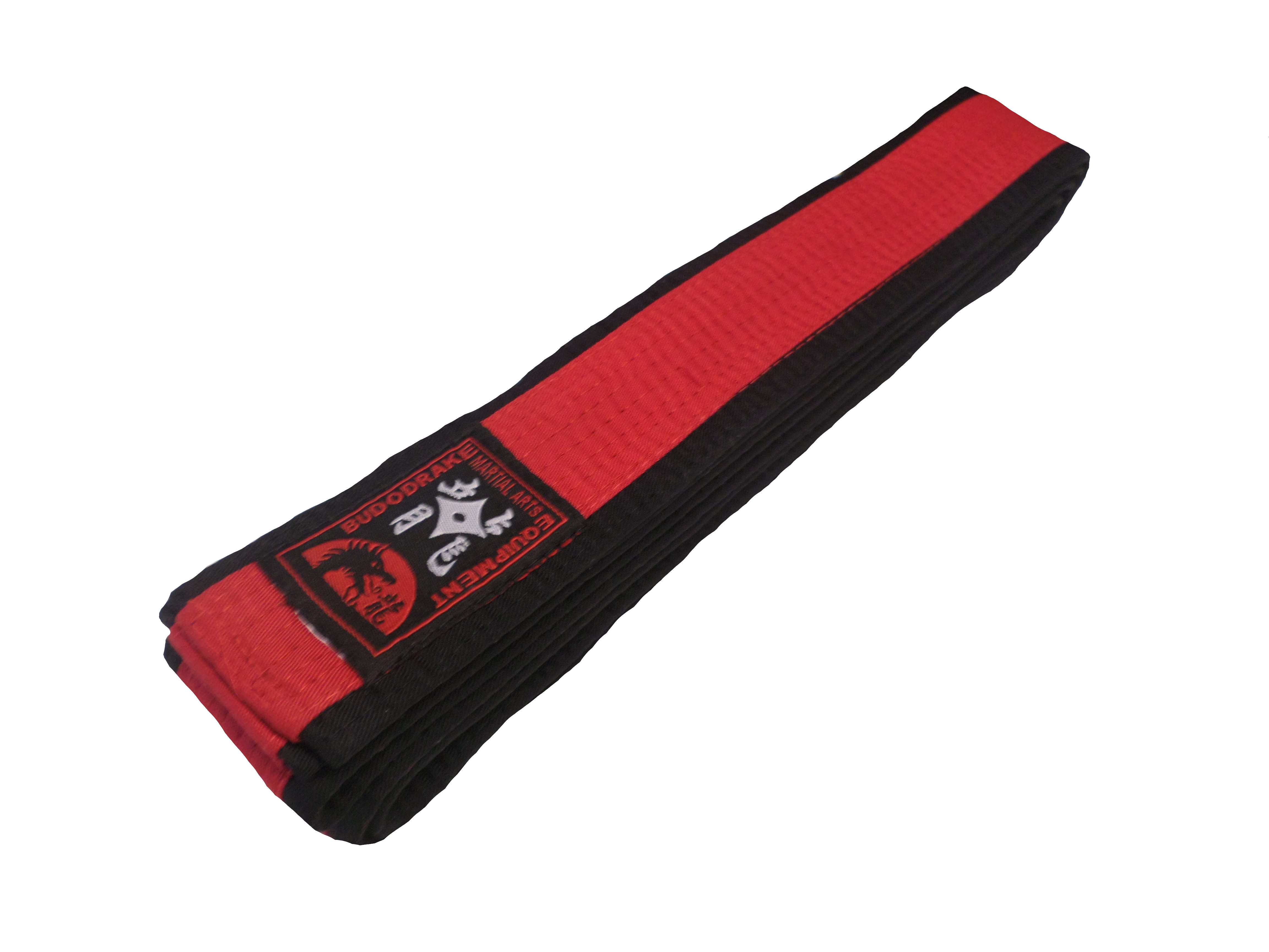 Großmeister Gürtel rot, schwarz eingefasst mit Bestickung, 350