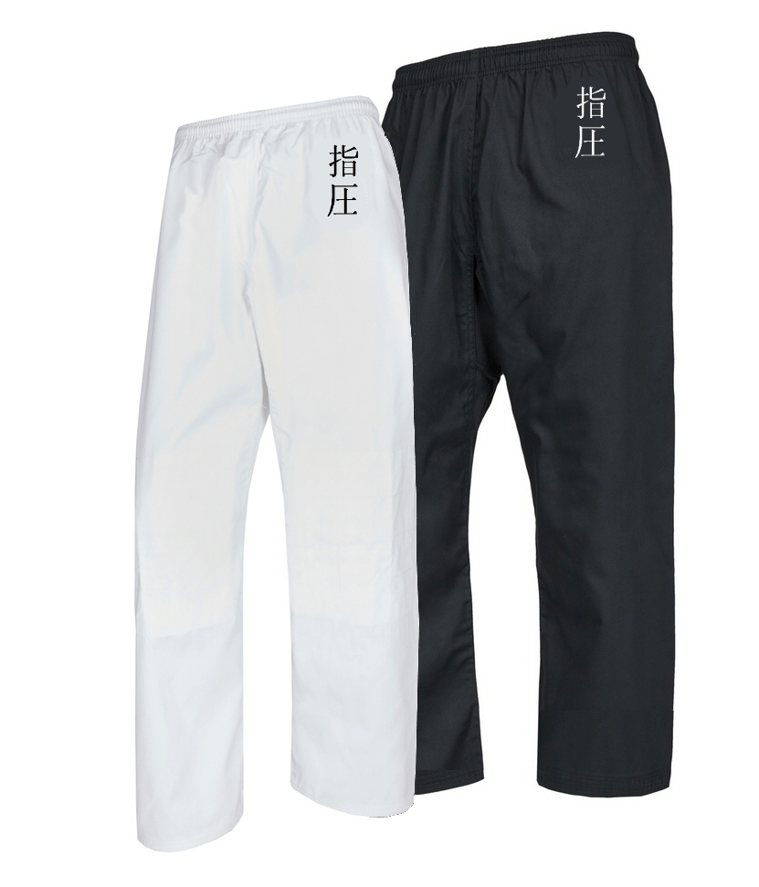 Shiatsu Hose mit Bestickung schwarz XXL