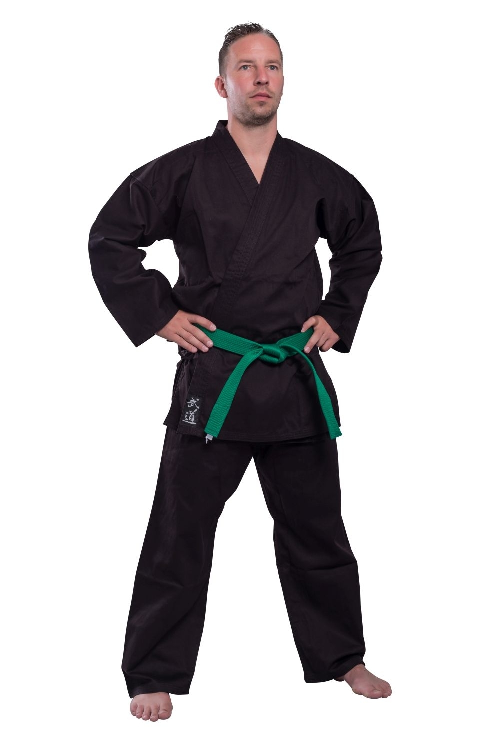 Karateanzug Bushido schwarz 130