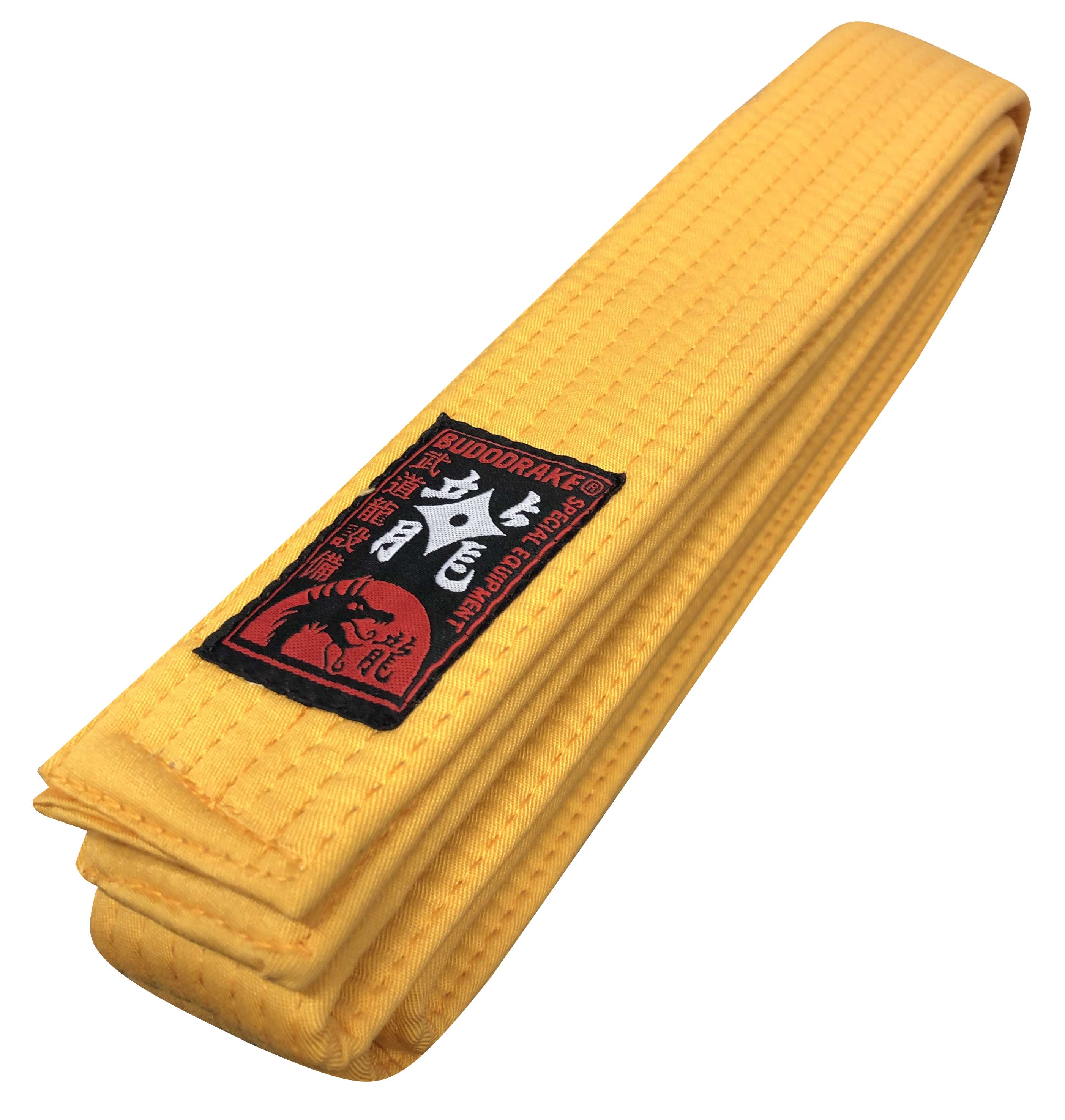 Budo-Gürtel FIRST CLASS gelb-gold, 5 cm breit, extra dick