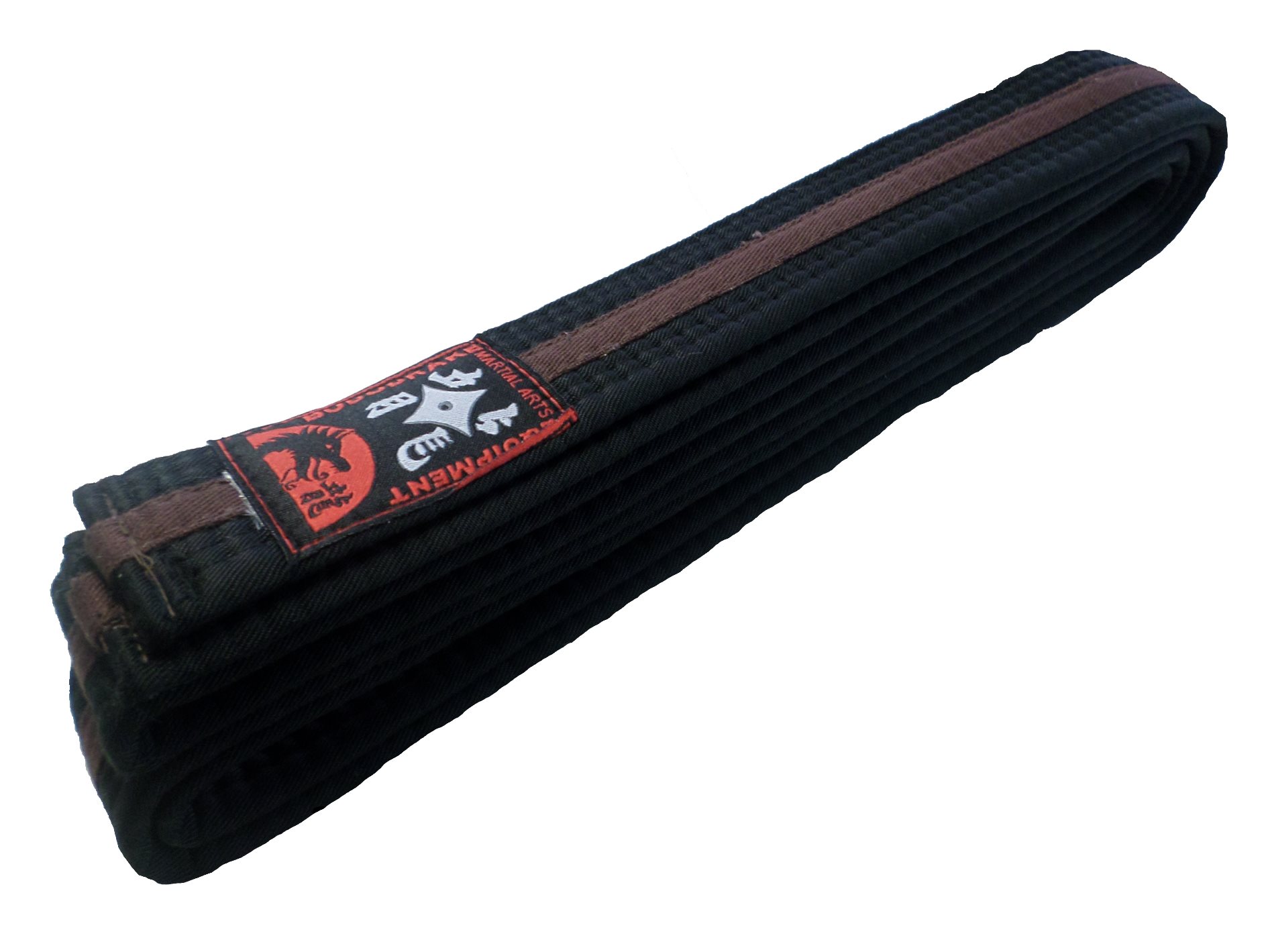 GÜRTEL schwarz, brauner Mittelstreifen 350