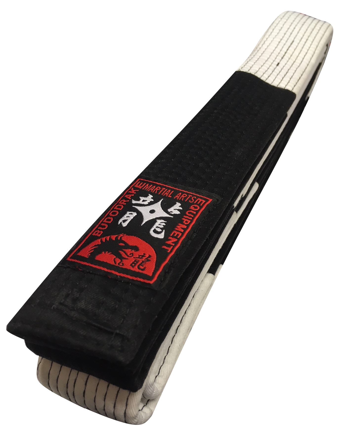 Großmeistergürtel weiß-schwarz geblockt 5cm 260