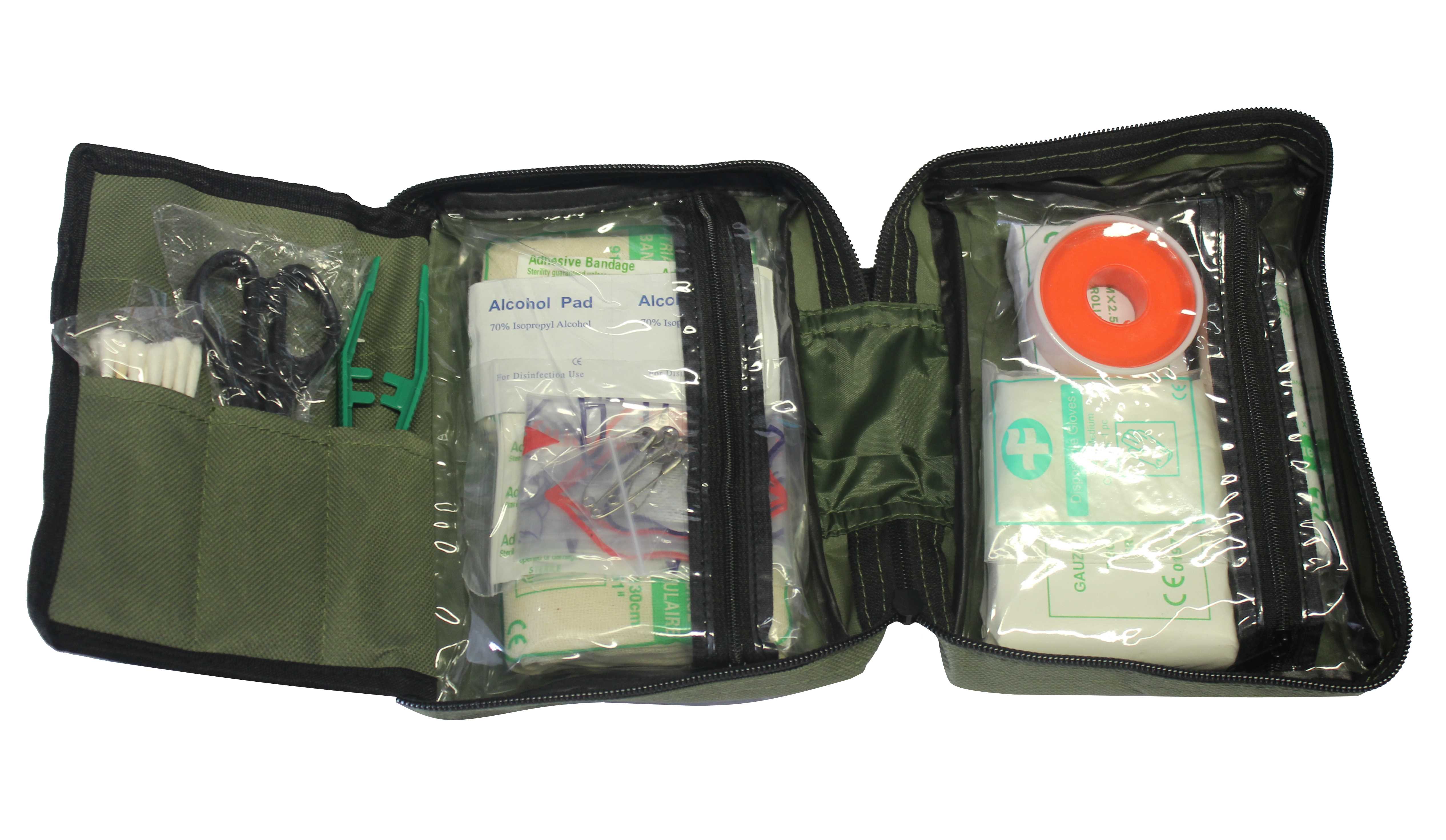 Erste Hilfe Kit oliv, große Tasche