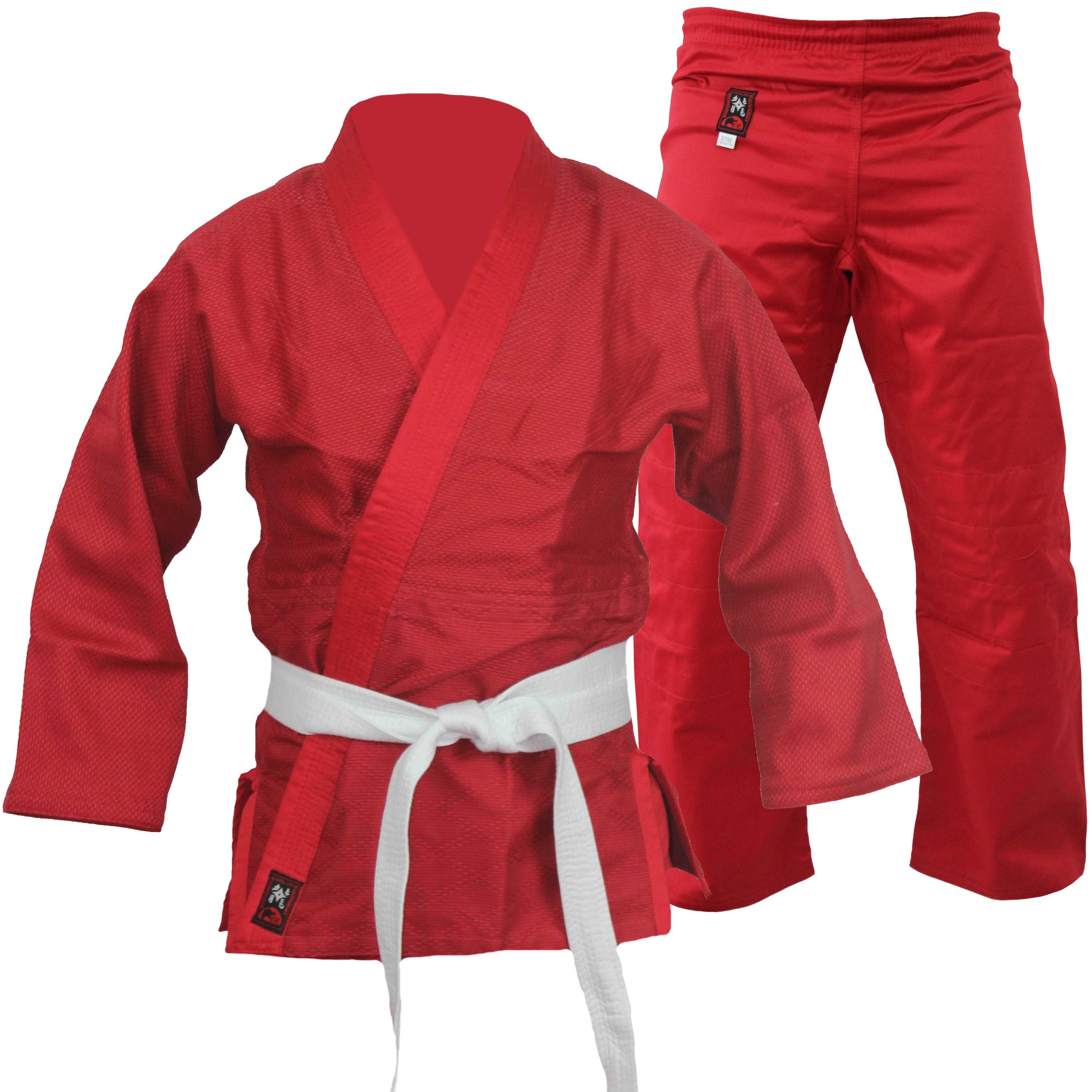 Budodrake Judoanzug RONIN (Jacke rot, Hose rot)