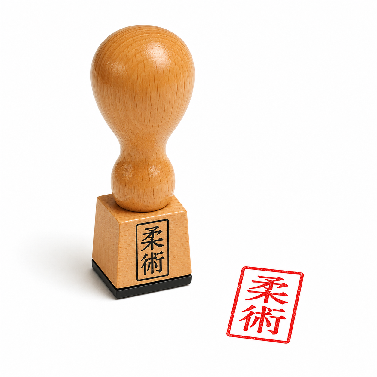 Holzstempel Jiu-Jitsu quadratisch