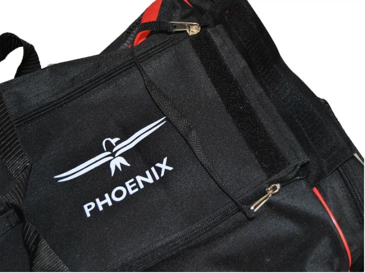 Sporttasche schwarz-rot, L - 80 cm