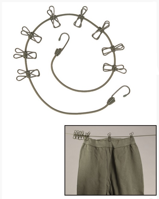 Wäscheleine mit 8 Klemmen