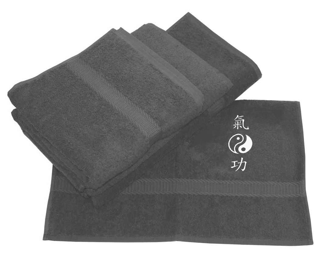 Qigong Saunatuch mit Bestickung