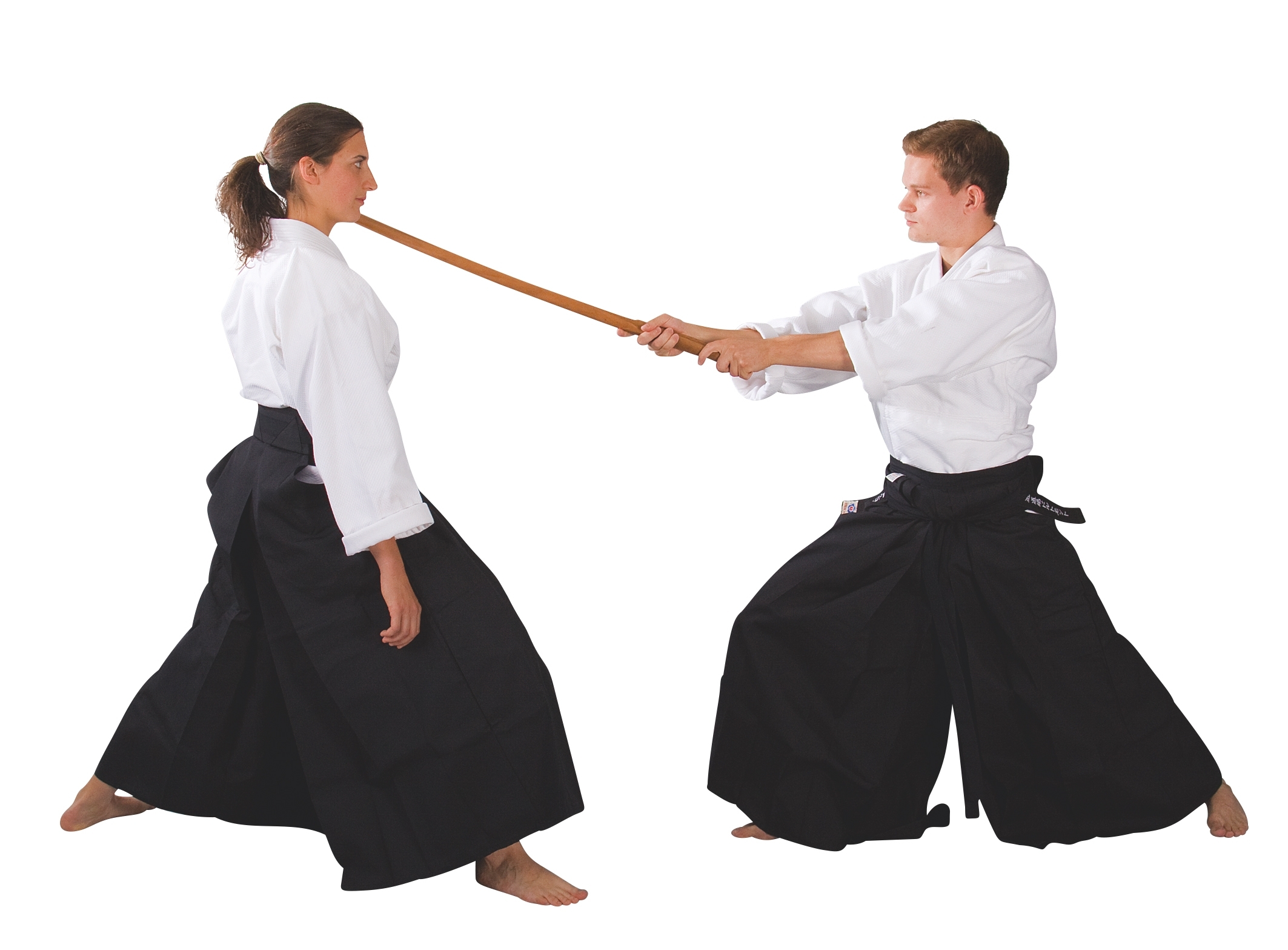 Hakama Premium Traditional schwarz (Mischgewebe)