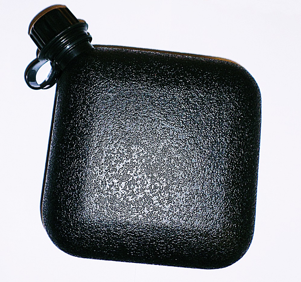 US Feldflasche mit Tasche und Tragegurt, schwarz