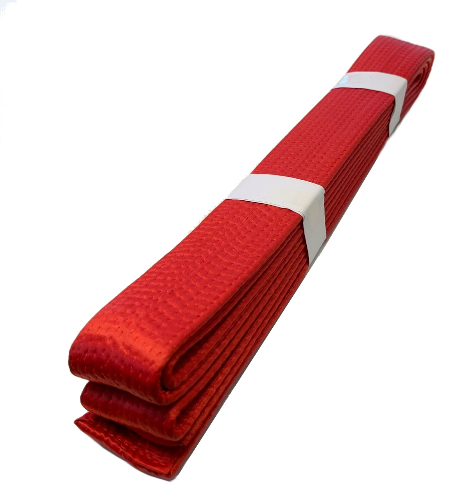 Großmeistergürtel rot Kunstseide 340/inkl. Bestickung