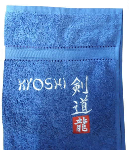 Handtuch blue silver spezial Kendo Kyoshi (%SALE)