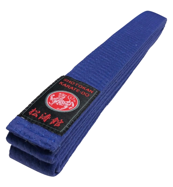 Shotokan Karategürtel Silver Edition 100 % Cotton blau
