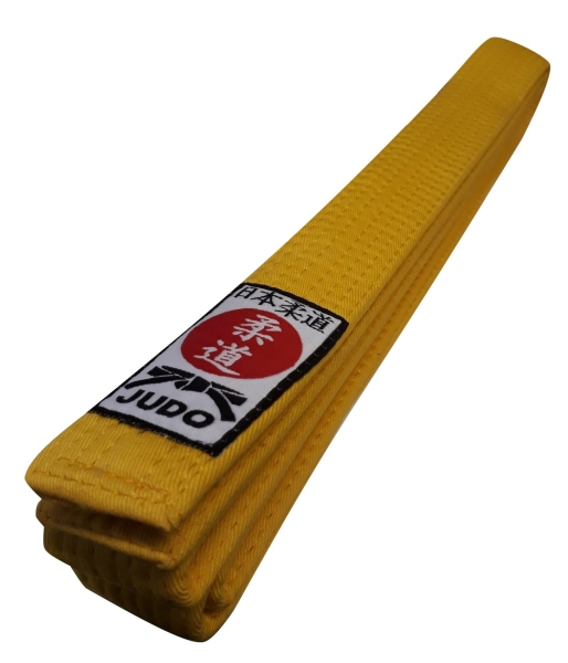 Judogürtel gelb mit Judo-Label
