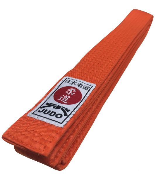 Judogürtel orange mit Judo-Label