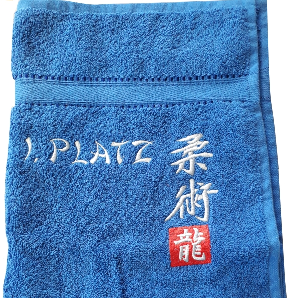 Handtuch blue silver spezial Jiu Jitsu 1.Platz (%SALE)