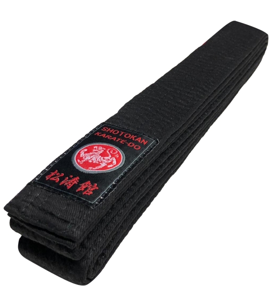 Shotokan Karategürtel Silver Edition 100 % Cotton schwarz, 5 cm