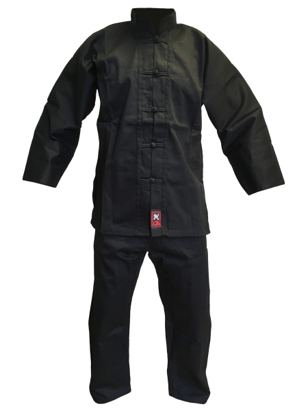 Kung-Fu Anzug Shaolin komplett schwarz extra Breit XXL