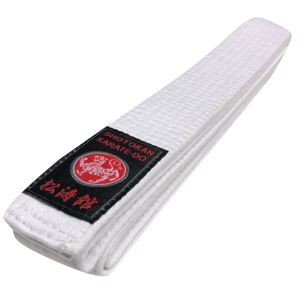 Shotokan Karategürtel Silver Edition 100% Cotton weiß