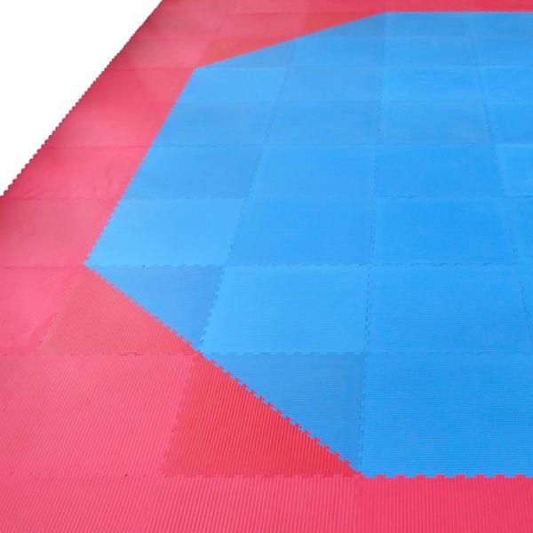 Octagon Set für 10x10m blau-rot Kampfsportmatten